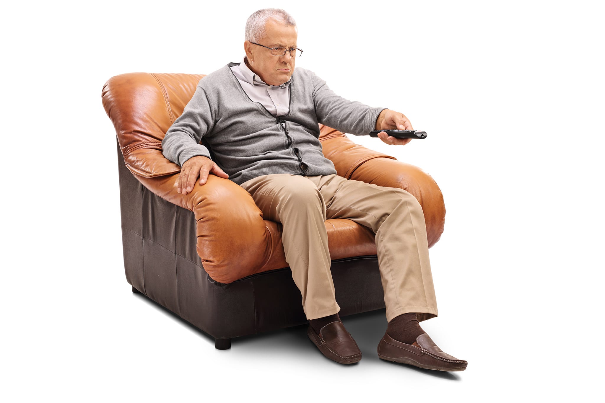 An old man in a recliner